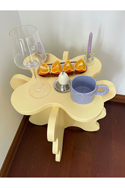 Mad Curvy Mini Sehpa Modeli Pastel Sarı