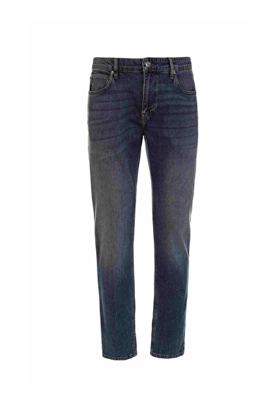 Just Cavalli Normal Bel Normal Paça Slim Fit İndigo Erkek Denim Pantolon 75OAB5J0