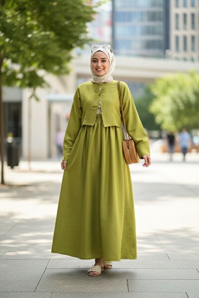 ENDAMIM Σετ λινό φούστα