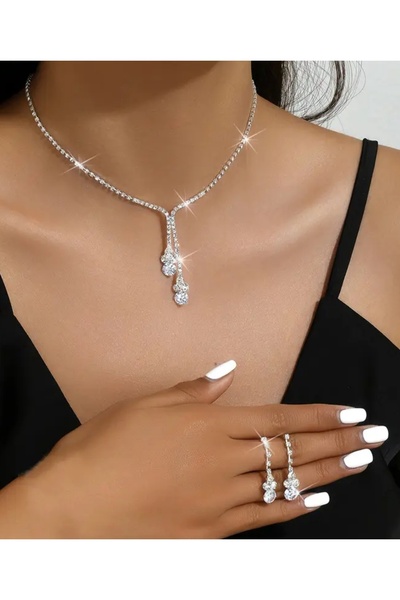 Mihra Aksesuar Necklace Earring Set