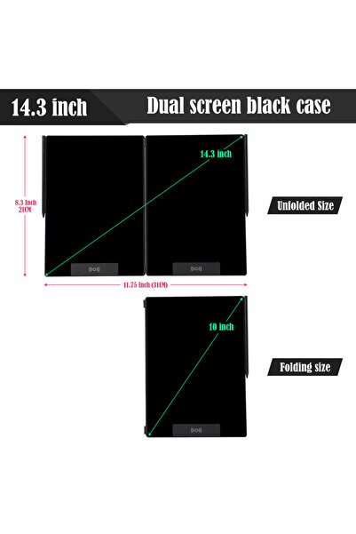 Choice جهاز لوحي للكتابة بخط اليد بشاشة LCD قابلة للطي مقاس 14.3 بوصة باللون ...