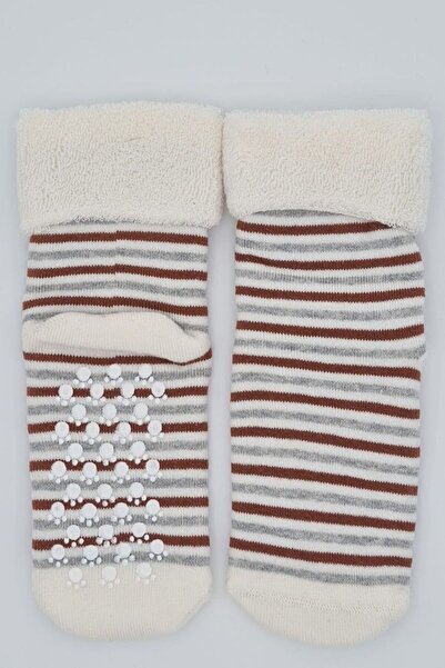 Defne Baby 3 чифта зимни чорапи с неплъзгаща се подметка за момчета