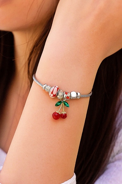 Satış Diyarı سوار من الفولاذ المقاوم للصدأ مع سحر الكرز