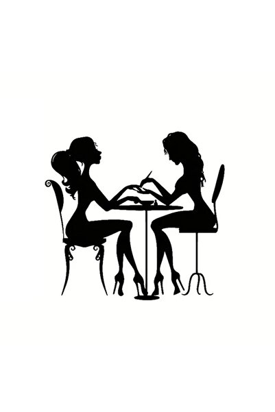 gollee pro Duvar Stiker Kalıcı Oje Protez Tırnak 42cm x 40cm SİYAH