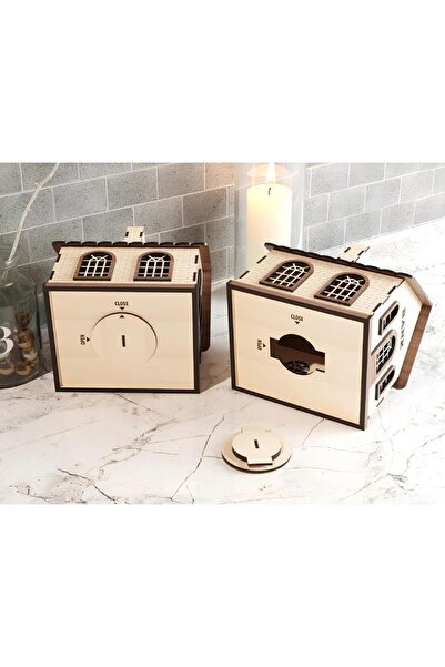 Rimewood Kişiye Özel İsimli Klitli Tip Box Bahşiş Kutusu Ve Kumbara Sandık Tipi Tipbox