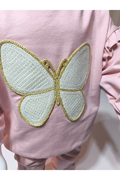 Miniworld Girl's Top and Bottom Set with Ruffled Sleeves, Hand Embroidery, Embossed Flower, 100% Cotton