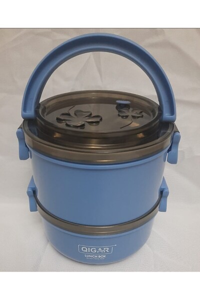 Tantitoni 1,4 Ml, 2 Katlı, Içi Çelik, Yuvarlak, Yemek Taşıma Kabı, Sefer Tası...