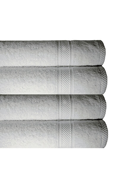 Trident 4Piece 100 Cotton 500 GSM Plush Towel Set White 70x140cm