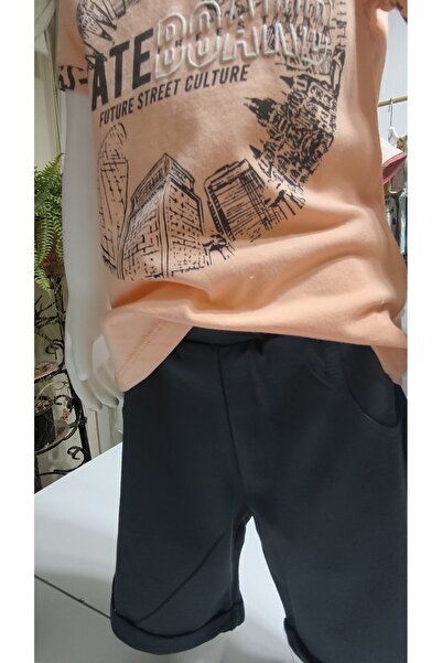 Miniworld Kids Unisex Girls Boys Shorts Bottom Top Set Nursery 100% Cotton Casual Style Design Premium, Salmon