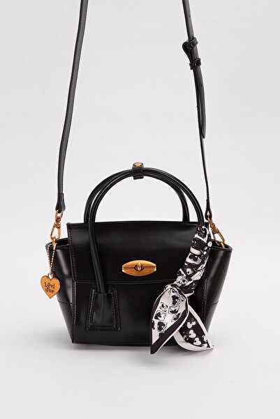 Levidor Black Scarf Detailed Shoulder Bag 930459