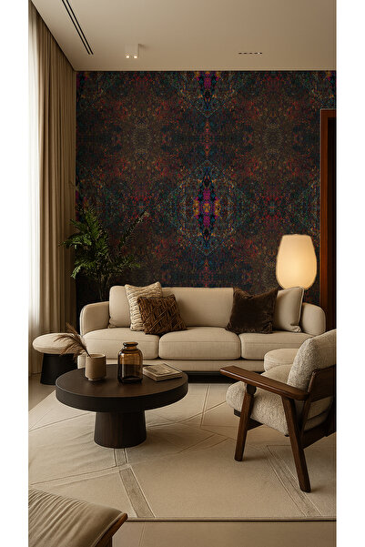 Arkhearts Fraktal – Geometrik Soyut Desenli Kendinden Yapışkanlı Duvar Kağıdı...