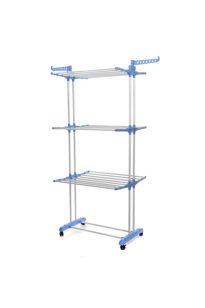 Promagg Uscător vertical și pliabil de rufe, mobil, cu suport pentru umerașe, înălțime 170 cm