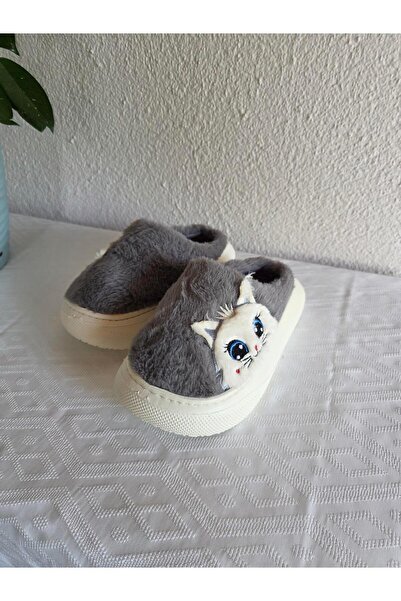 Benittokids Дамски плюшени домашни пантофи с котешки принт 25BNT133