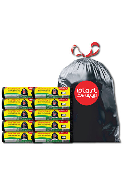 iplast آي بلاست :أكياس نفايات ابو ربطة مقاس 55 جالون (سميكة): جملة (10 لفات):...