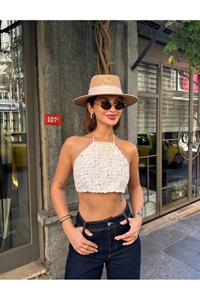 LAGRANZE Γυναικείο μαλακό ψάθινο καπέλο υψηλής ποιότητας