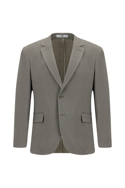 Kiğılı Regular Fit Plain Seersucker Jacket