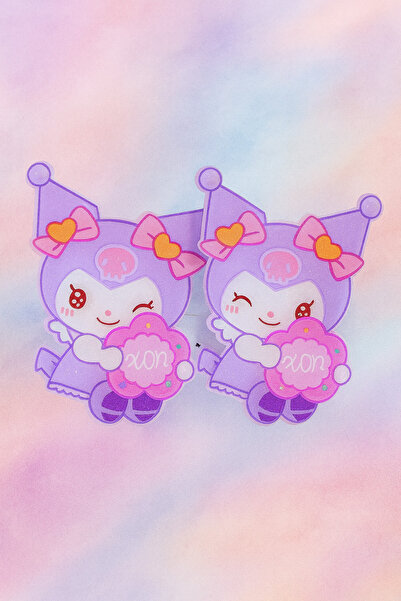 ŞEHRAZAT HANDMADE TASARIM 2 Pack Kuromi Hair Clip Children's Hair Clip