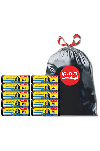 iplast آي بلاست :أكياس نفايات ابو ربطة مقاس 30 جالون (سميكة): جملة (10 لفات):...