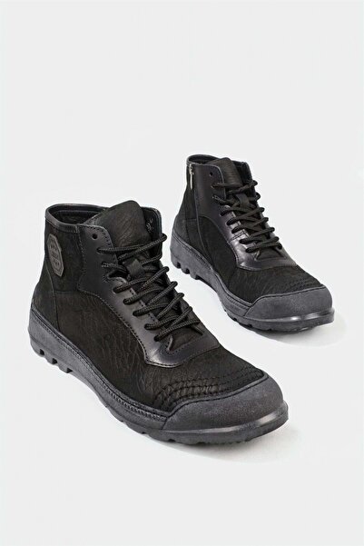 Libero 1339 Ανδρικές δερμάτινες μπότες από καουτσούκ