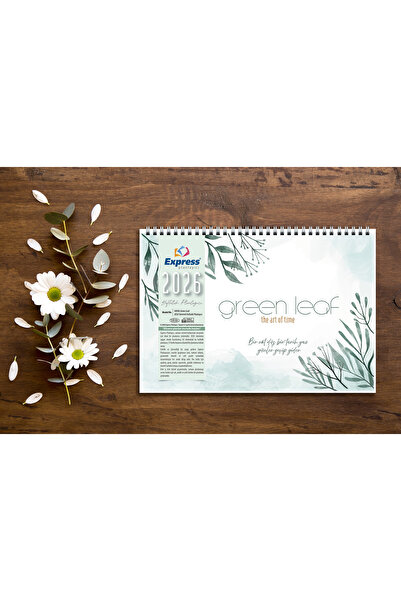 Express تقويم 2026 مقاس A4 53 مخطط أسبوعي أخضر اللون