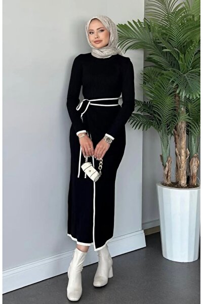 Genel Markalar Bağlamalı Triko Elbise