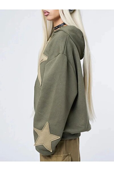 EDVESS Star Print Aesthetic Jacket - Long Sleeve, Hoodie, Zip-Up Harajuku Streetwear