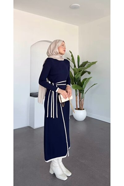 AYZEY Bağlamalı Triko Elbise