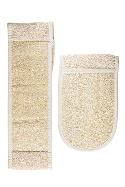 ComesBeauty مجموعة من قطعتين من ألياف الخصر الطبيعية وألياف القفازات (طبيعية)