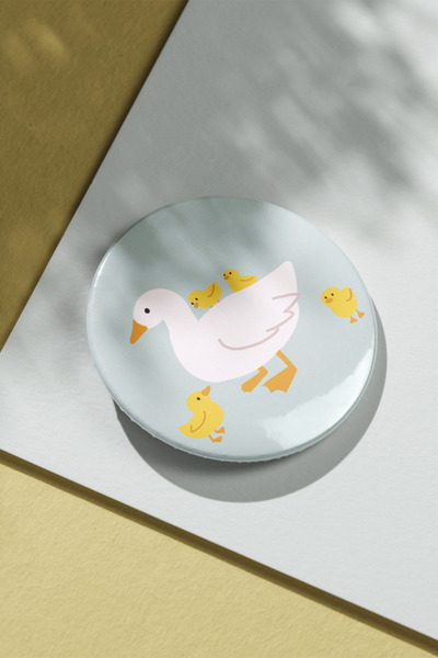 Hume Craft Sevimli Ördekler İğneli Metal Rozet