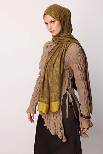 Mooncorn Σάλι διπλής όψης με μοτίβο Sahara Bitter Coffee and Salmon