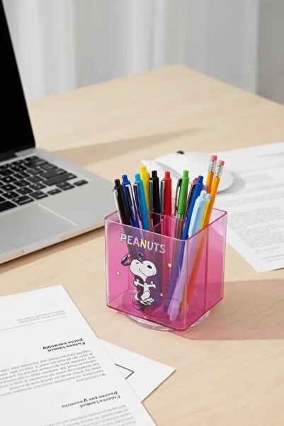 Miniso Snoopy Lisanslı Renkli Vintage Koleksiyonu 4 Bölmeli Dönen Düzenleyici