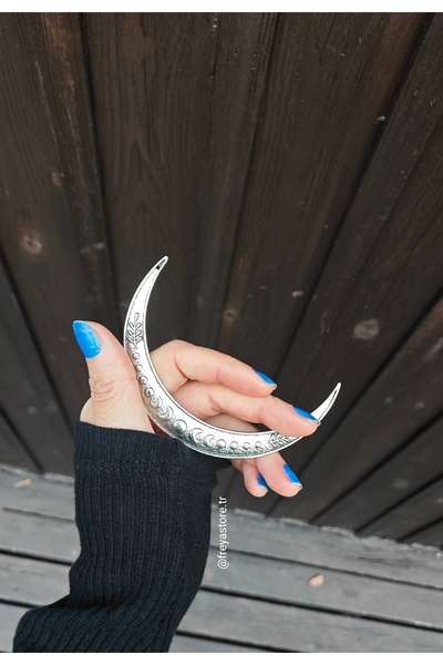 Freya Hilal Ay Şekilli Viking İskandinav Toka (Antik Etnik Otantik Bohem)