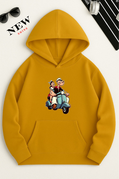 New Shine سويت شيرت مطبوع عليه شخصيات كرتونية