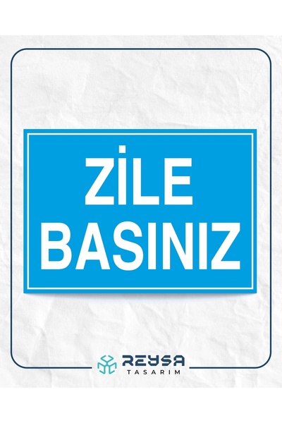 Reysa Tasarım ملصق اضغط على الجرس مقاس 20 × 28 سم
