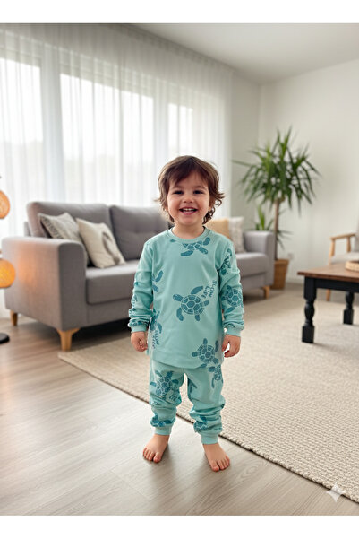 Miniworld Kız-Erkek Bebek- Çocuk Pijama Takımı %100 Pamuk Uzun Kollu Yuvarlak Yaka Mevsimlik