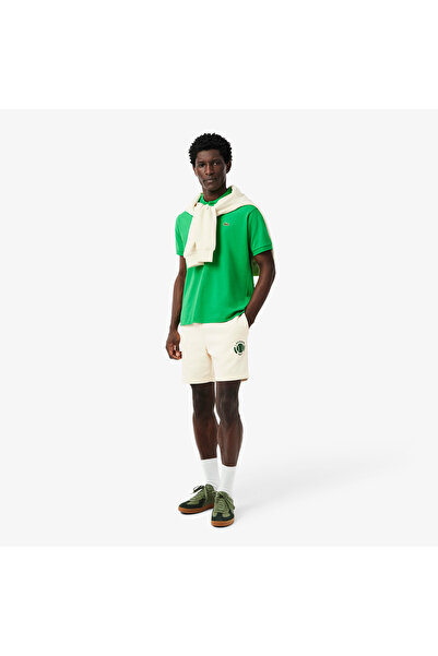 Lacoste شورت صوف بطباعة ثلاثية الأبعاد بمقاس عادي - GH9708-00-XFJ