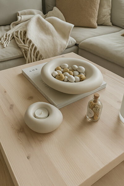 DAY HOME وعاء ديكور كبير الحجم، طبق مجوهرات، سلسلة مفاتيح