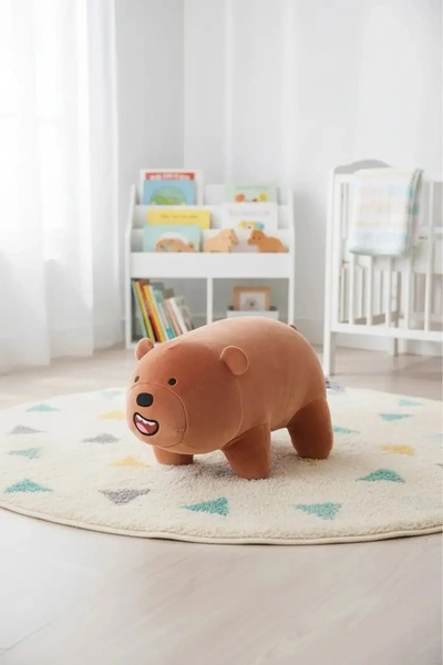 Miniso We Bare Bears Lisanslı Peluş Oyuncak - Boz Ayı 38cm