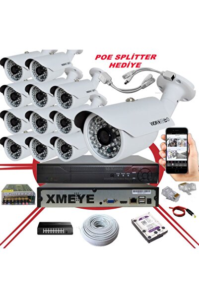 BİSES 12' li 5 MP 1940P Sensör 6 MP Sony Lens Metal Kasa Yapay Zeka Destekli ...