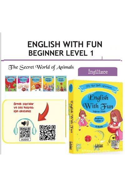 Easy Readers 3. 4. 5. 6 -7 Yaş - Çocuklar ve bebeklere Ingilizce Okuma Hikaye Kitabı 5 Kitap 1. Düzey Q.R. Kod