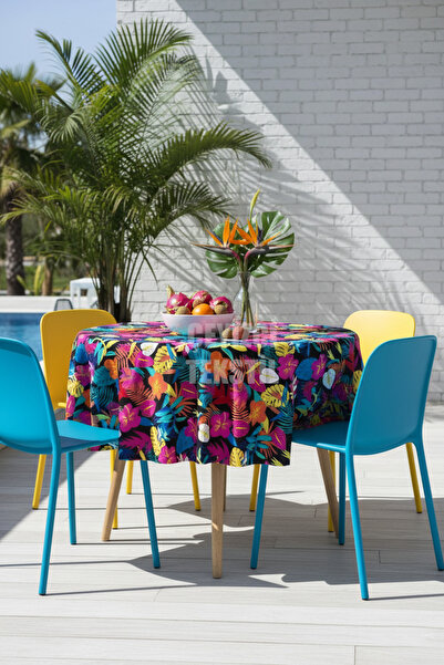 Çt Çeyizci Tekstil Ψηφιακό τυπωμένο στρογγυλό τραπεζομάντιλο