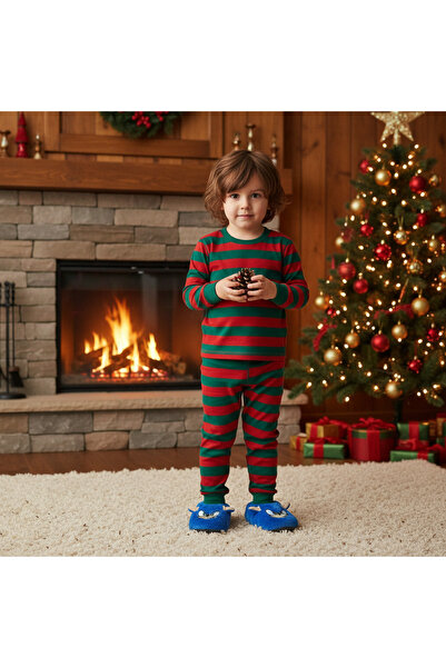 Deniz Terlik Boy's Sonic Fleece Plush Silent Sole Booties