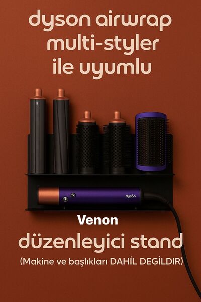 VENON Dysonorganizer Black Hair Styler Attachment Airwrap Multistyler Hair Machine Straightener Stand