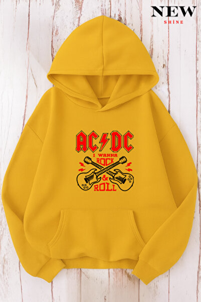 New Shine سويت شيرت مطبوع من ACDC