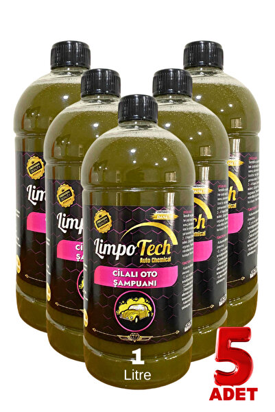 LİMPO TECH Araç Cilalı Oto Araba Yıkama Şampuanı 1 Litre 5 Adet