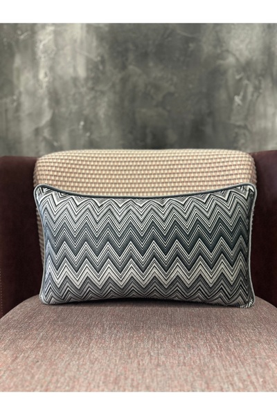 Fabricland İthal Ipek Kadife Chevron 1010 Dikdörtgen (50x30 cm) Kılıf