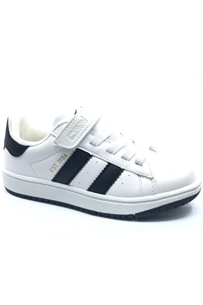 Kocamanlar Ayakkabı Cool Cooper Sneaker Orthopedic Unisex Children's Sports Shoes White-Black