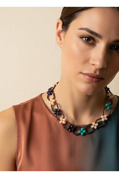 Rednose Renkli Kristaller Kolye modern stil gece günlük abiye zarif şık cesur...