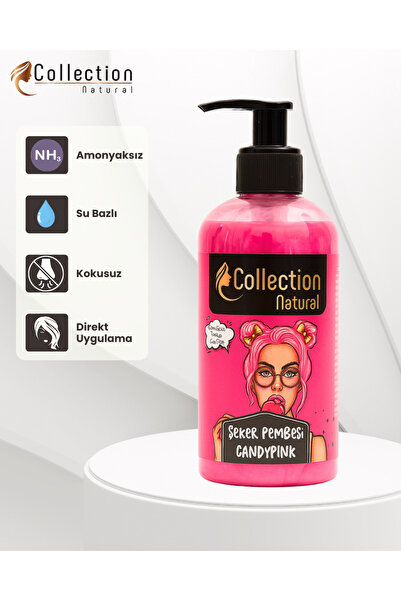 collection natural Balyaj Boyası 250 ml Şeker Pembesi