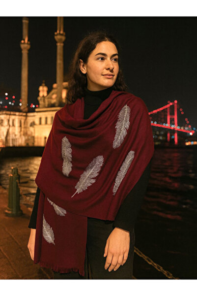 fiore fashion Women's Shawl Cashmere 15% Silk Shawl Cashmere Leaf Shawl